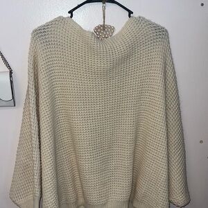 Women's Cream Knit Sweater - Cozy Oversized Pullover